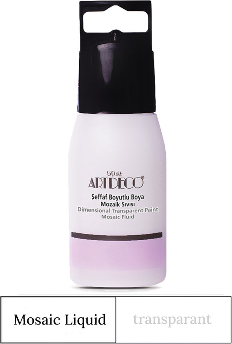 Artdeco Dimensional Paint Mosaic liquid, Relief Paint Protective Liquid, Mosaic Crackle Effect Medium, Dimensionale verf mozaïekvloeistof, Beschermende vloeistof voor 3D-verf - 50 ml