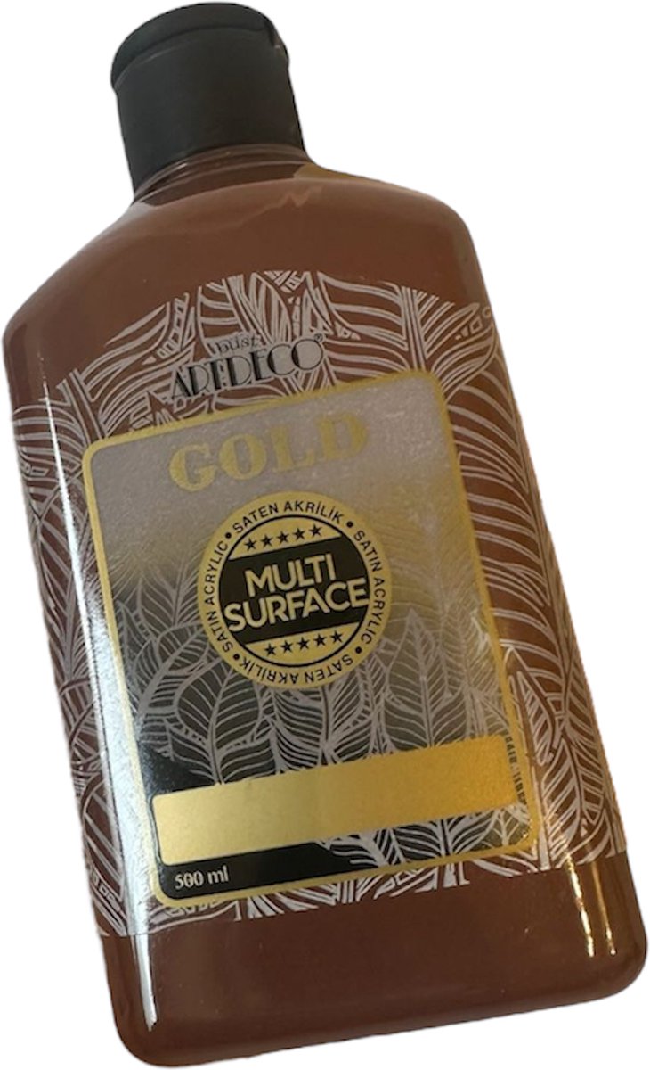 Artdeco Gold Multi-Surface Acrylverf 500ml Bruin , Glasverf, houtverf, keramiekverf, DIY Projecten