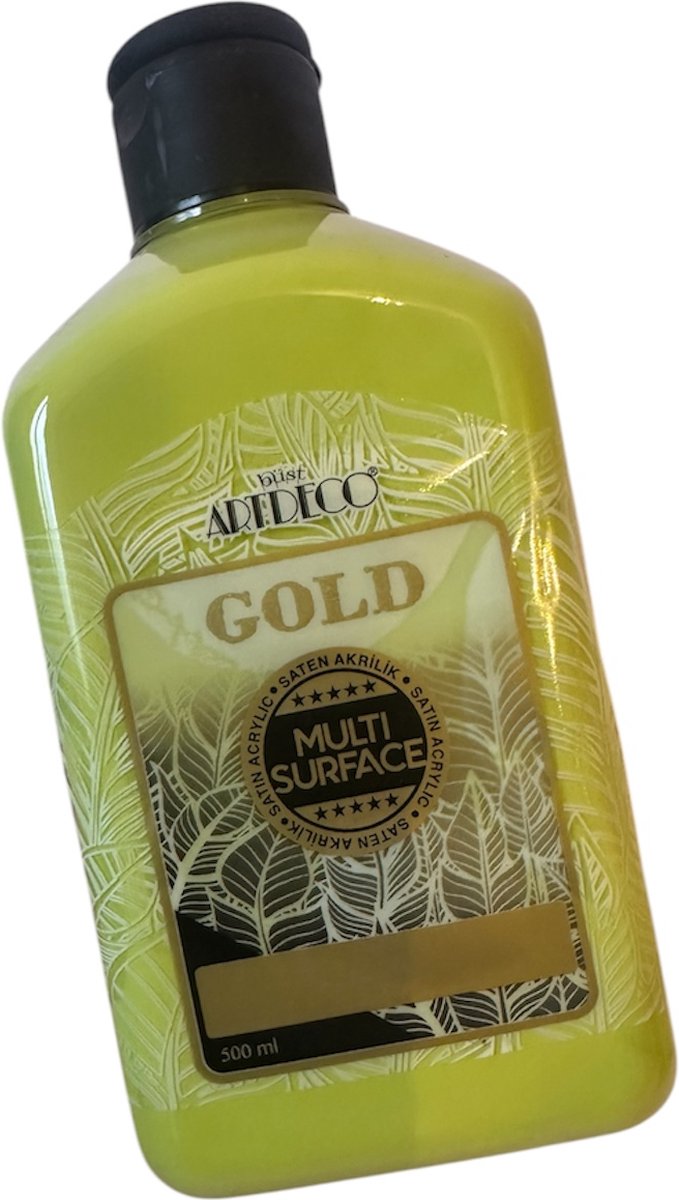 Artdeco Gold Multi-Surface Acrylverf 500ml Pistachegroen , Glasverf, houtverf, keramiekverf, DIY Projecten