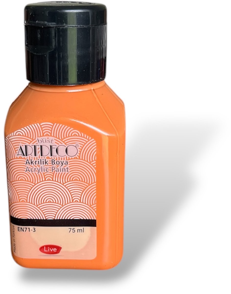 Hoogwaardige Acrylverf 75ml - Hoge Pigmentatie voor Kunstenaars - voor creatieve projecten , Glasverf, houtverf, keramiekverf, DIY Projecten - Roestkleur