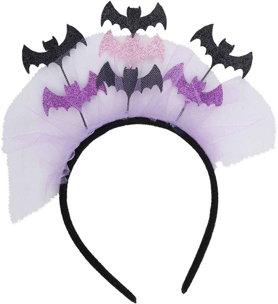 ARTICASA - Halloween vleermuis haarband - Hoofdband - Halloween accessoires - Glitter - Paars/zwart