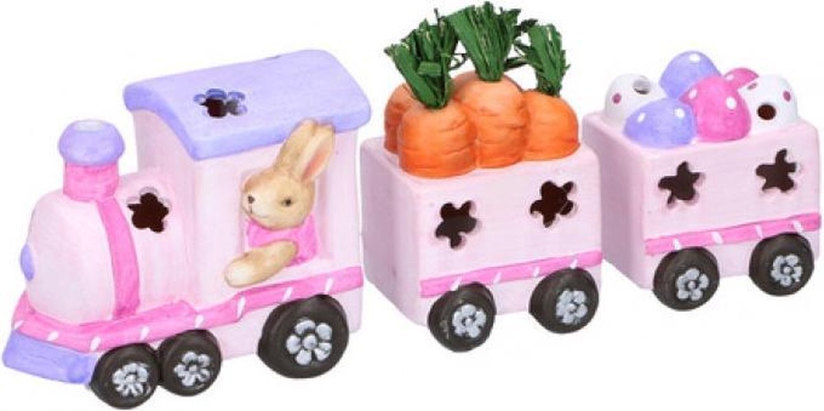 Arti Casa Speelgoedtrein Pasen Meisjes 38 Cm Klei Led Roze