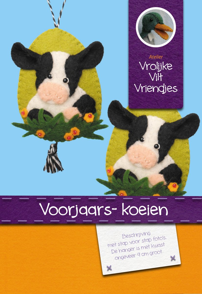 DIY wolvilt pakket: Voorjaars- koeien