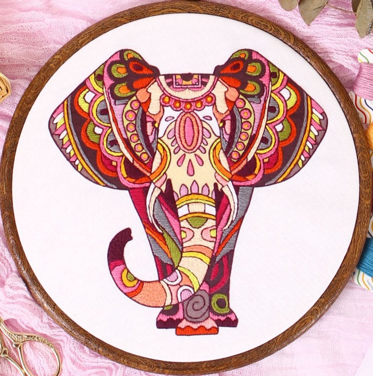 Borduurpakket Embroidery - Vrij borduren - Olifant - APS