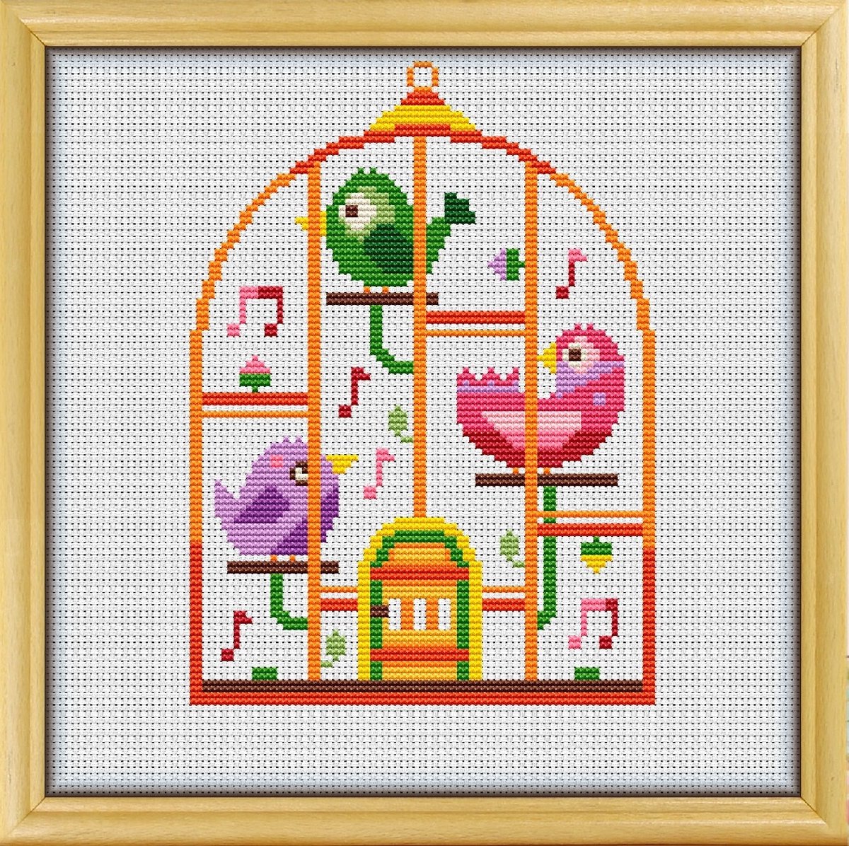 Borduurpakket Mandala - APS - Birds Song - telpatroon om zelf te borduren