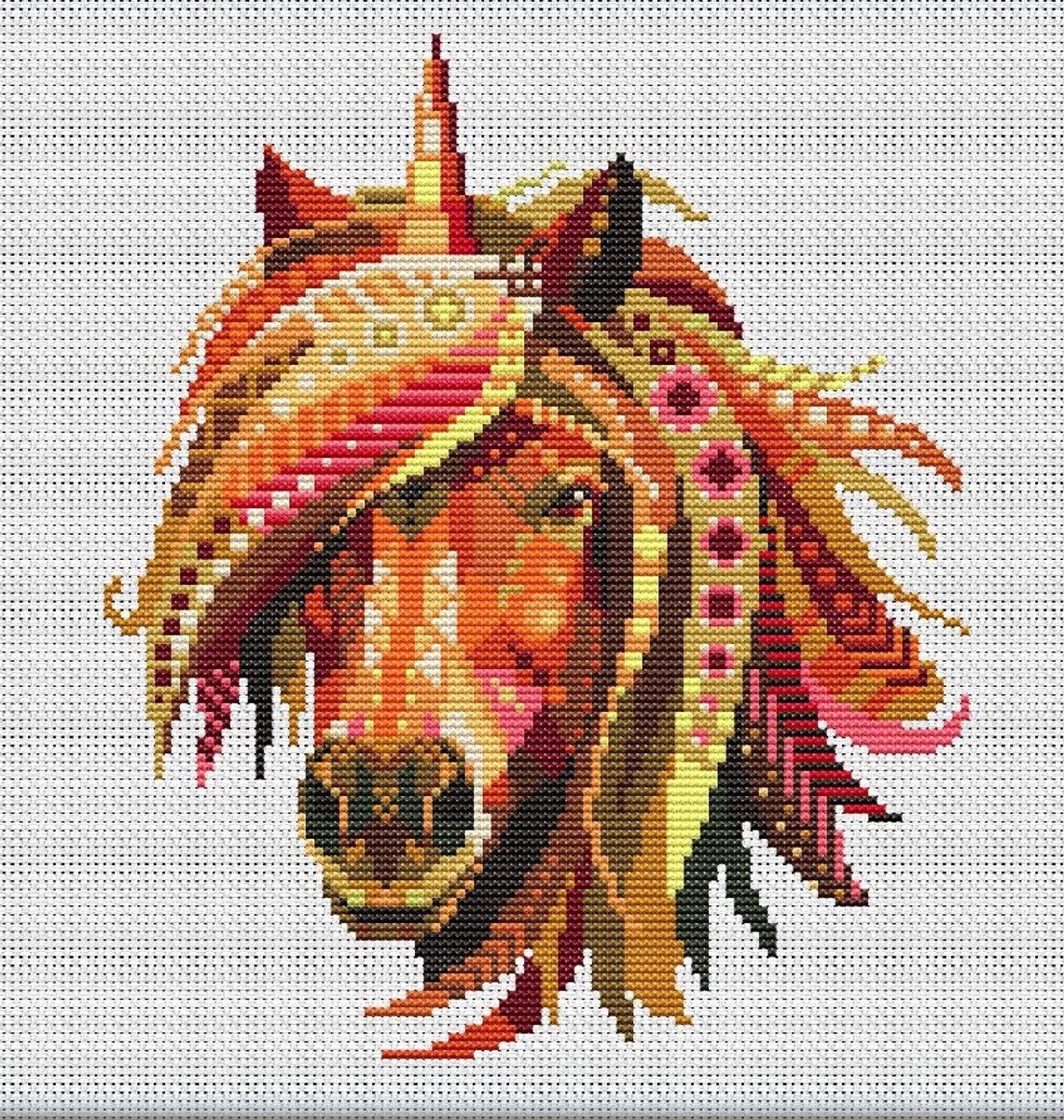 Borduurpakket Mandala - Unicorn - Eenhoorn - Fantasy en Zen - geschikt voor beginners - Awesome pattern Studio