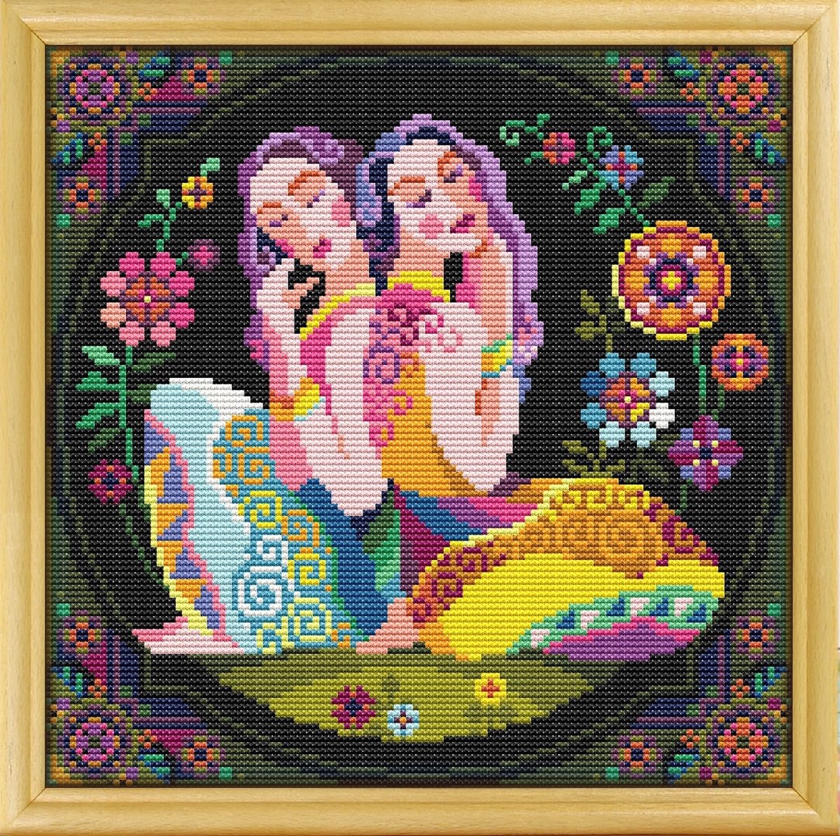 Borduurpakket Mandala Sterrenbeeld TWEELING - Full size - 20 x 20 cm - geschikt voor beginners - inclusief nederlandse gebruiksaanwijzing