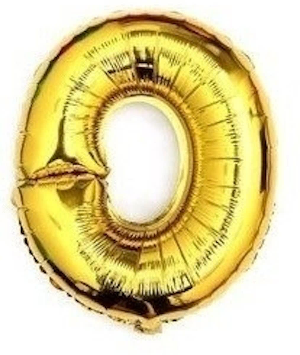 folie - ballon -100 cm grote XL - hoge kwaliteit- nummer 0 -goud