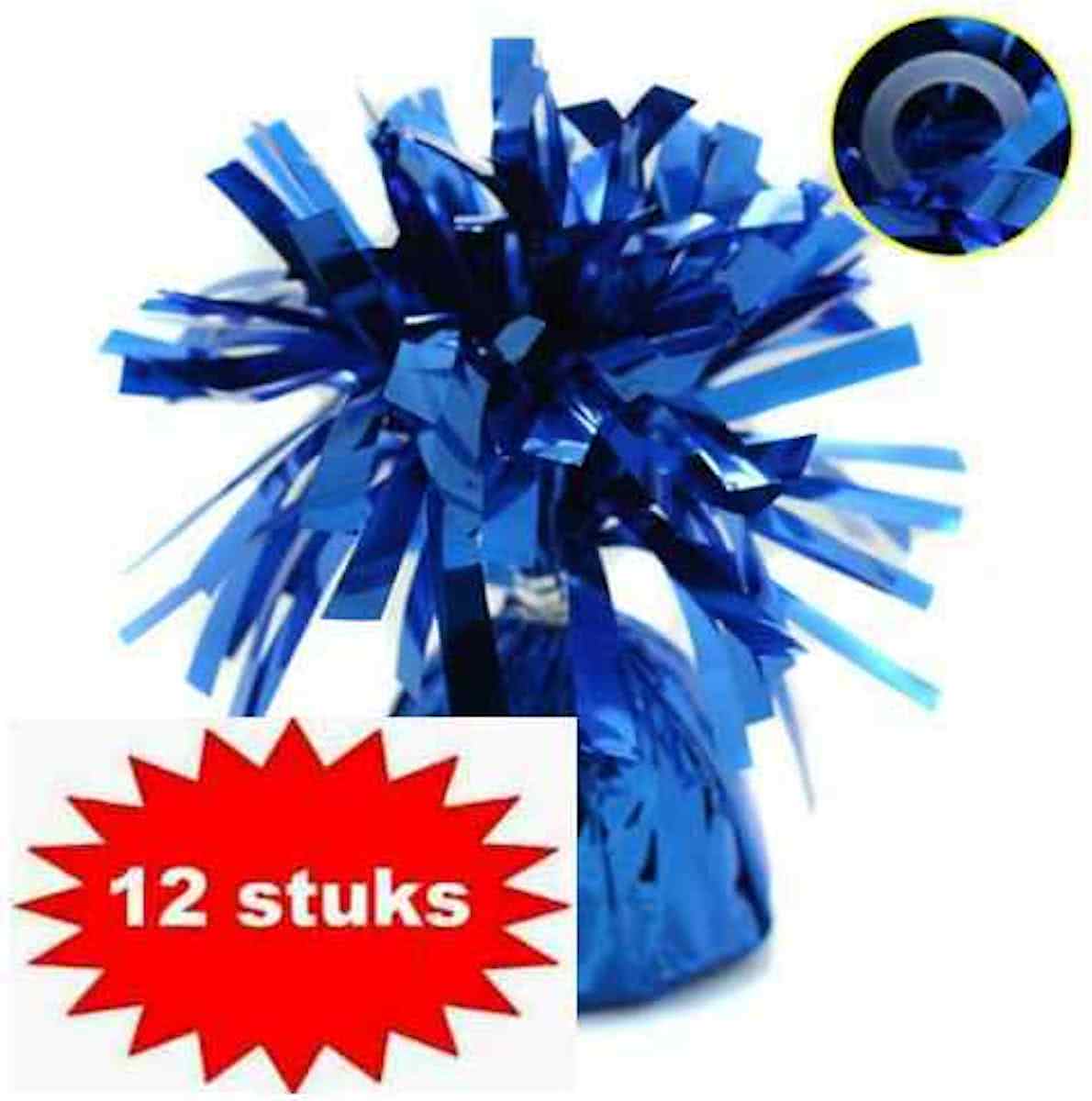 ballon gewichtje 170 gr blauw 12 stuks