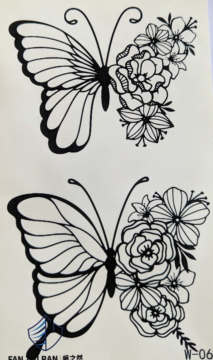 Semi-permanente tatoeage - Bijna original - Makkelijk in gebruik - Kool - Sexy - Waterbestendig - Mooie ontwerpen - Natuurlijk Veganistisch - Niet-toxisch – Duur tot 10 a 15 dagen - Door idereen te gebruiken.- 60