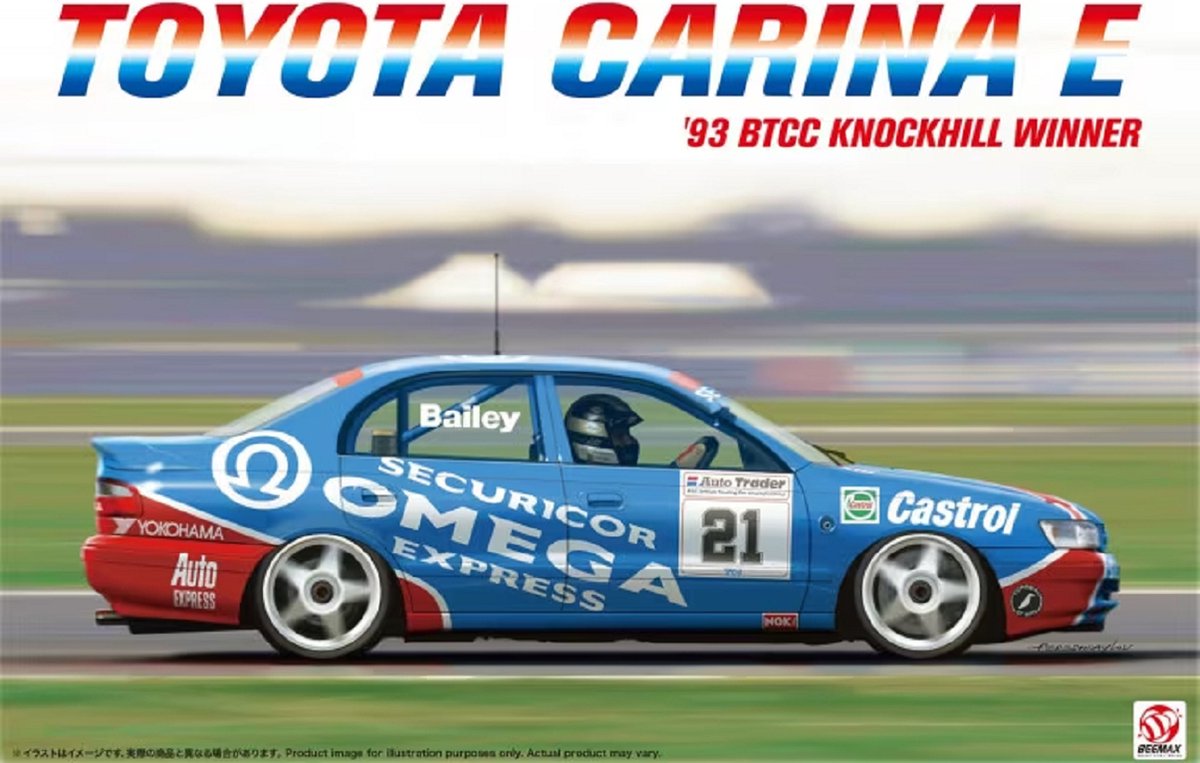 1:24 Beemax 24031 Toyota Carina E - 1993 BTCC Knockhill Winner Plastic kit