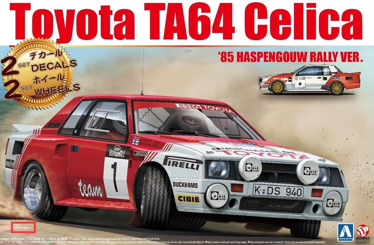 Beemax - 1/24 Toyota Ta64 Celica 85 Haspengouw Rally (2 In 1) - BEE-B24021