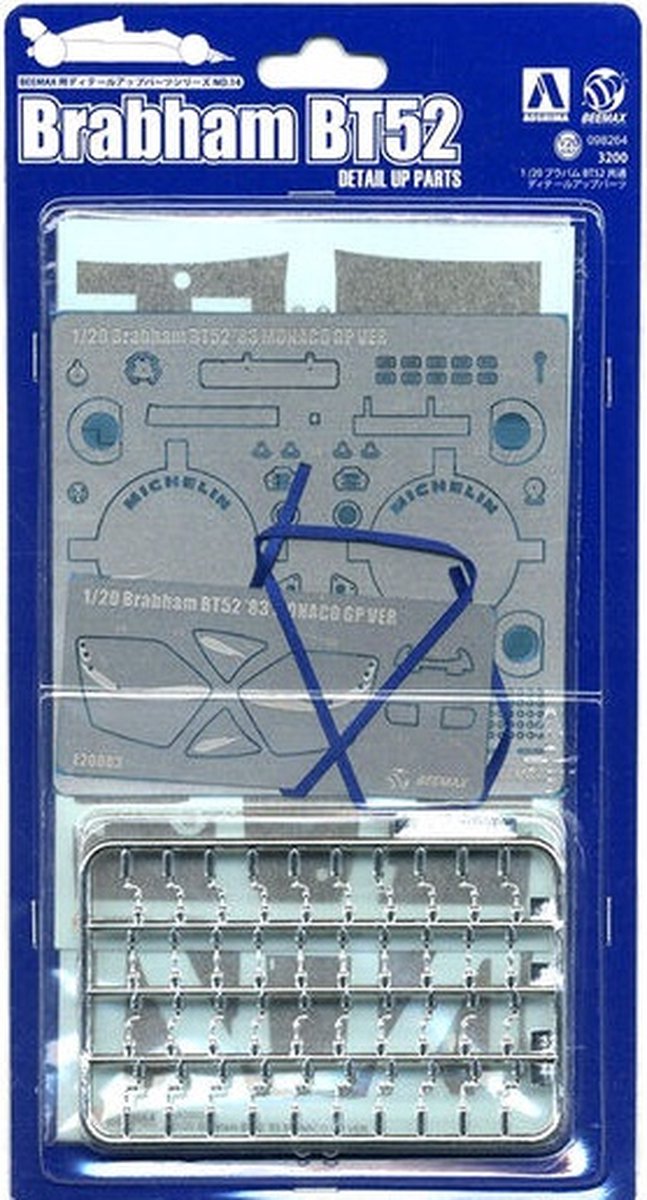 Beemax Modelbouwpakket Auto - 20002 Brabham (BT52) 83 Monaco GP - Detail Up Parts Accessoires set - 1:20 -