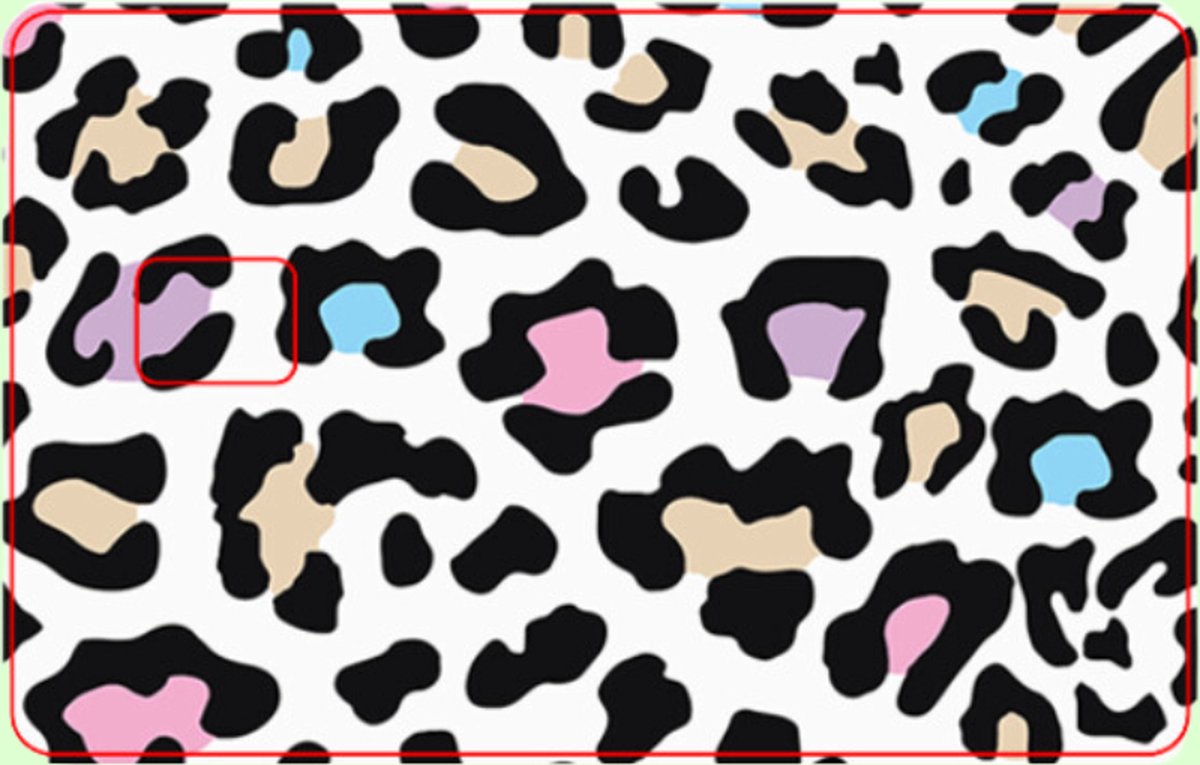 Pinpas sticker Panter pastel - Pinpasstickers - Pimp je pinpas - Kaartdecor - Sticker design - Maak het uniek - Panter - Pastel