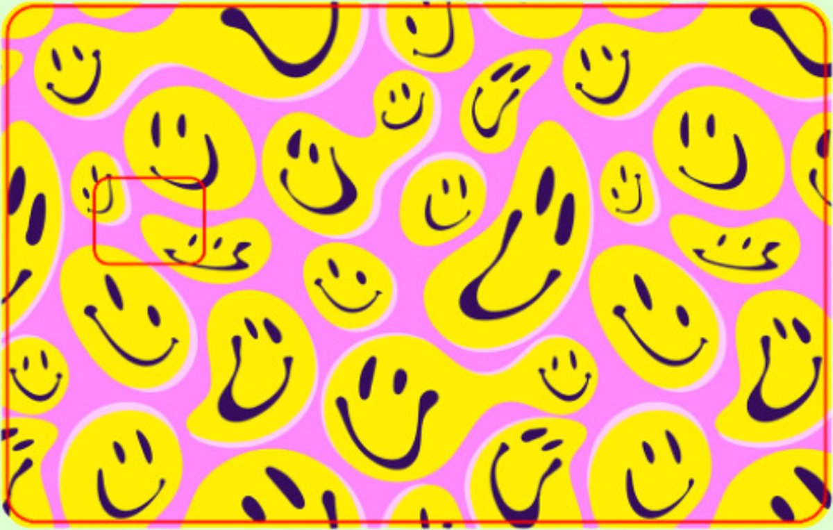 Pinpas sticker Smiley - Pinpasstickers - Pimp je pinpas - Kaartdecor - Sticker design - Maak het uniek - Smiley