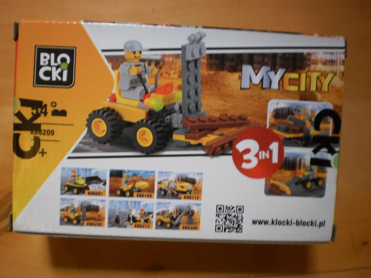 Blocki Bouwstenen Heftruckvoertuig.