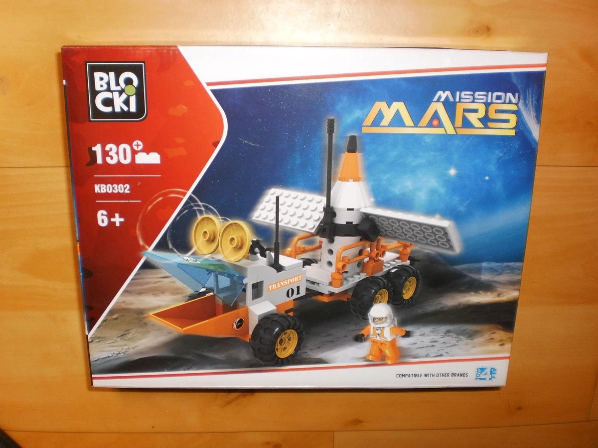 Blocki Bouwstenen Mars Voertuig met Figuurtje