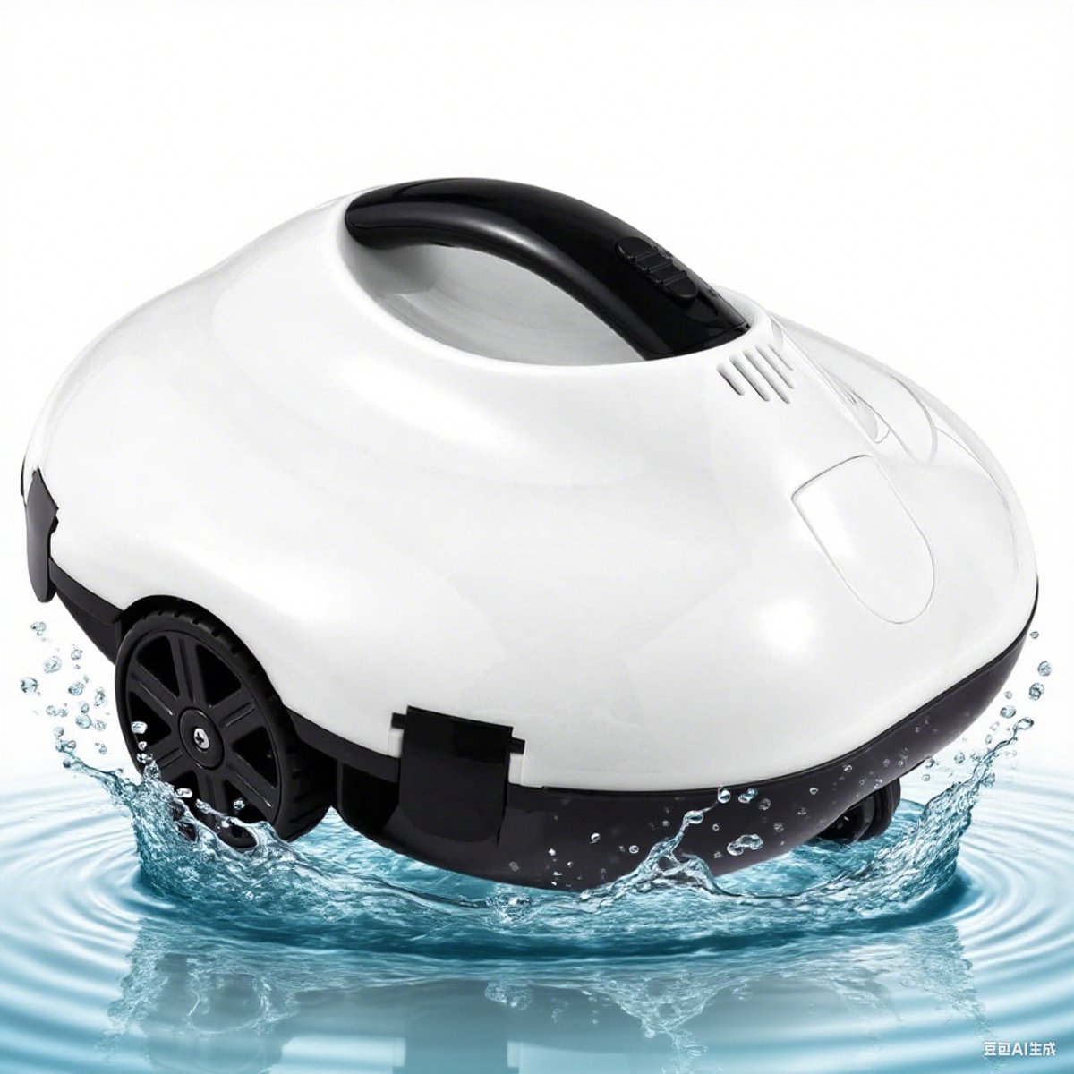 Zwembadrobot Draadloos - Zwembadstofzuigers - 130 Minuten Vloerreiniging - Schoon Gebied tot 860 ft² - Zelfparkeertechnologie - Wit