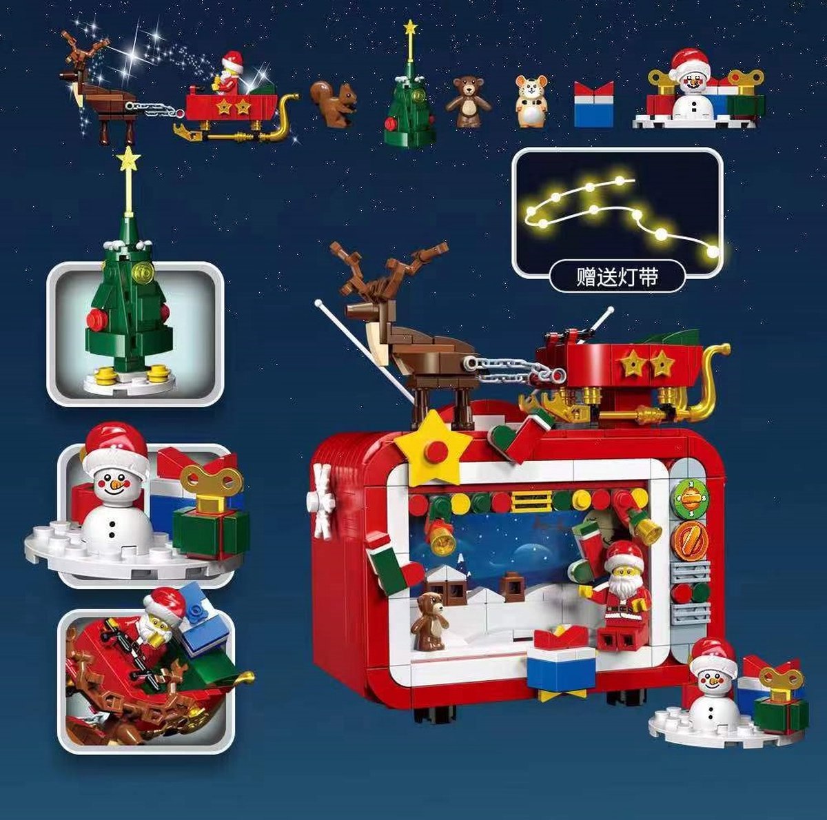 DK 711 Kerstserie Kerst-Tv-is compatibel met het bekende merk.