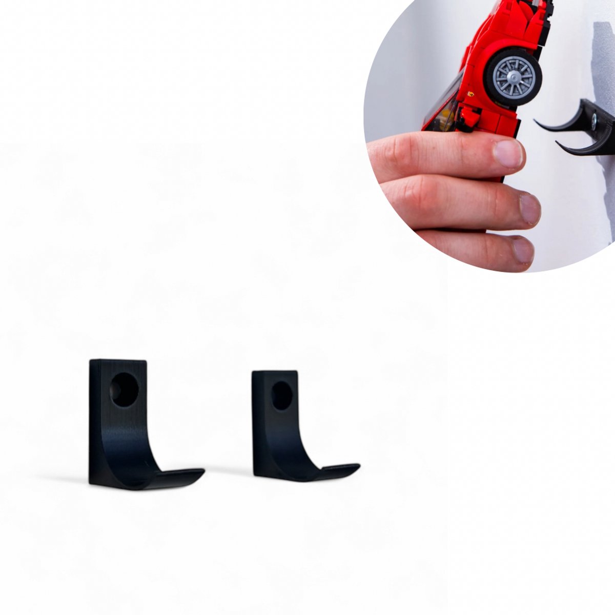 Muurbeugel voor LEGO Speed Champions - Universeel - Wandmontage - eenvoudige montage - zwart - f1 - formule 1 - Mercedes - BMW - Lamborghini - Porsche - Ferrari - Mclaren - Pagani - AMG - Audi - Austin Martin - Ford - Koenigsegg - Mustang - Jaguar