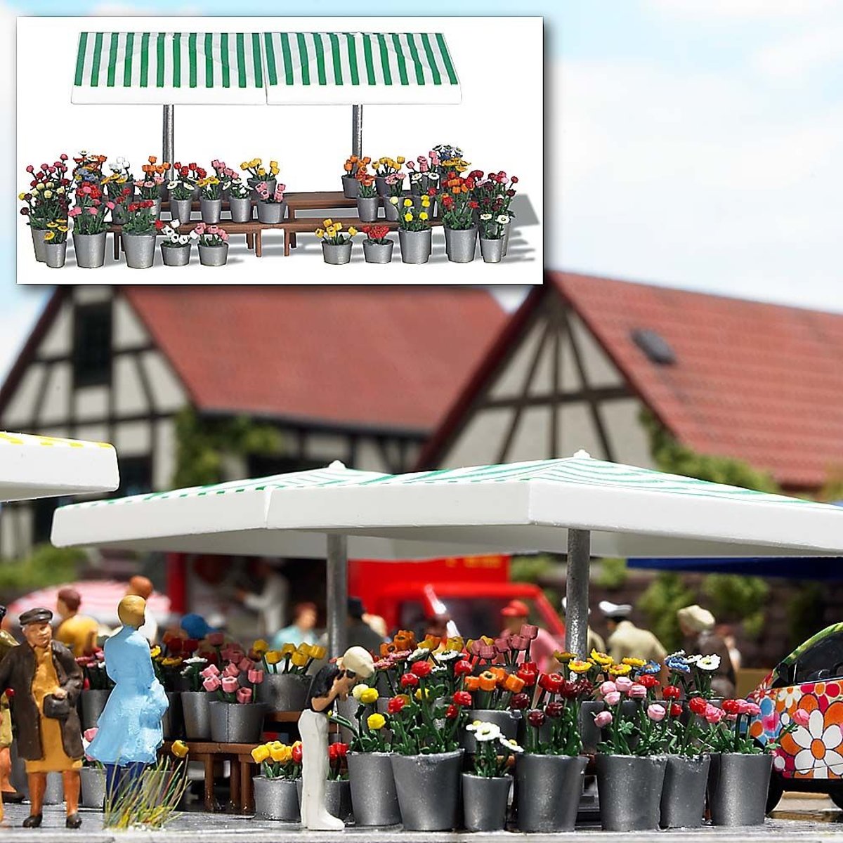 MARKTSTAND BLUMEN H0