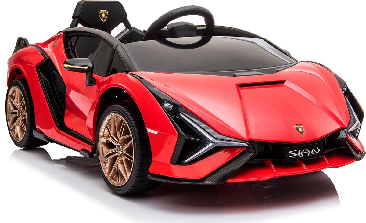 Cabino Elektrische Kinderauto Lamborghini Sian Rood