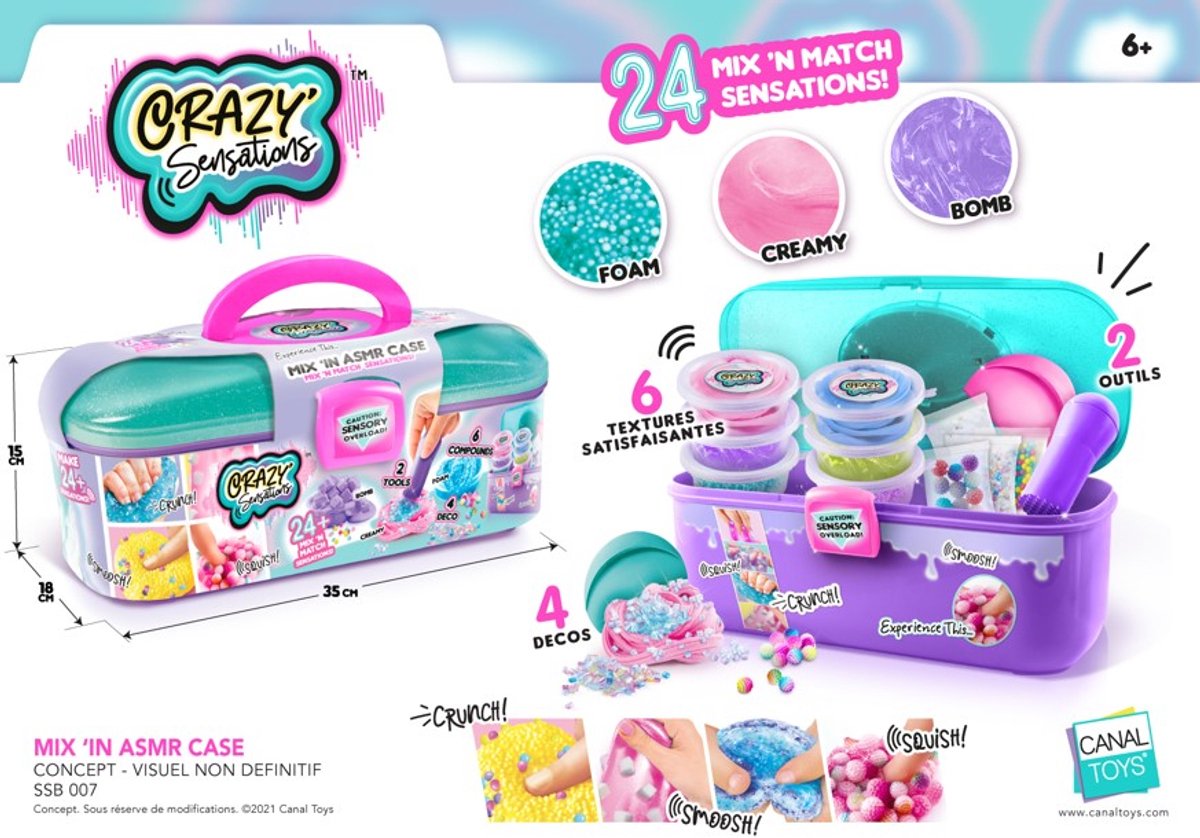 Canal Toys - ASMR-koffer met bevredigende componenten en texturen - Crazy Sensation - vanaf 6 jaar - SSB007