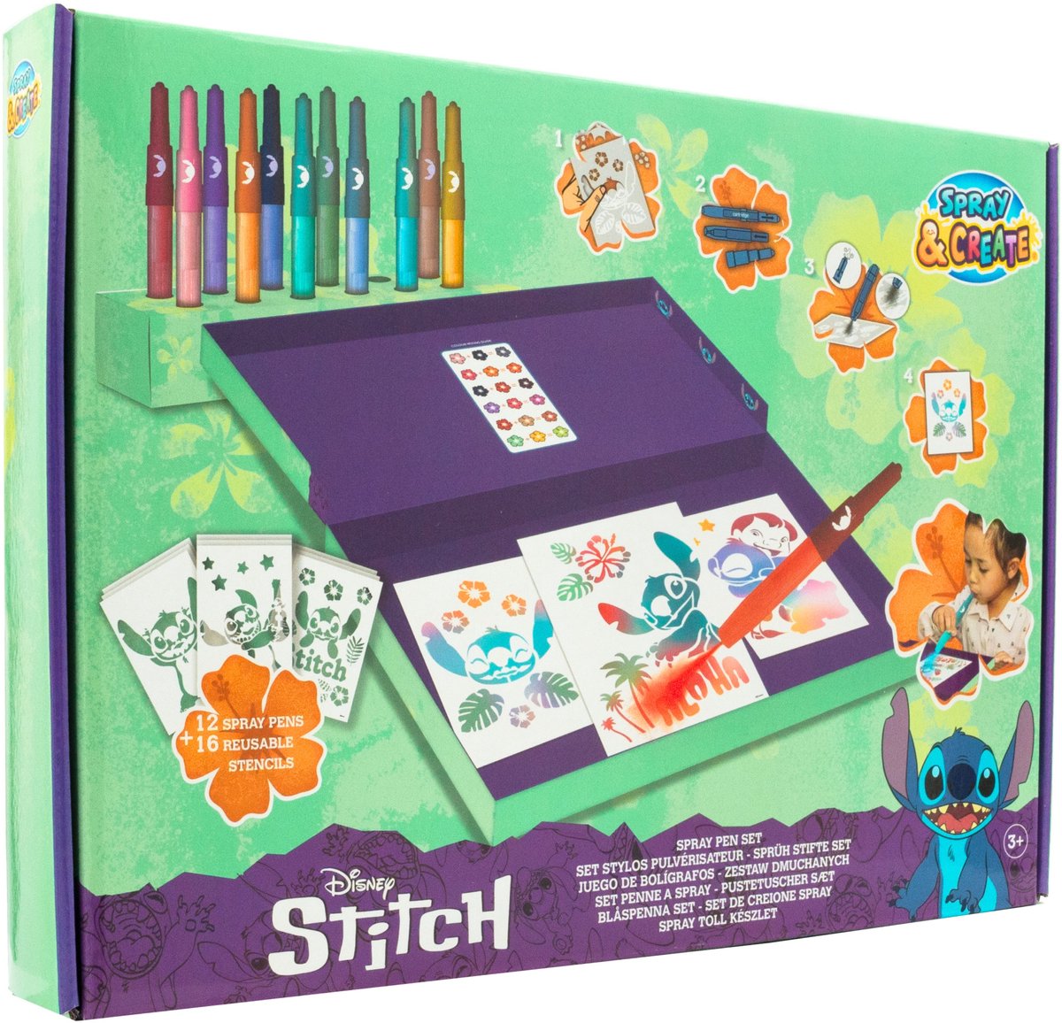 Disney Stitch Spraypen Set Deluxe