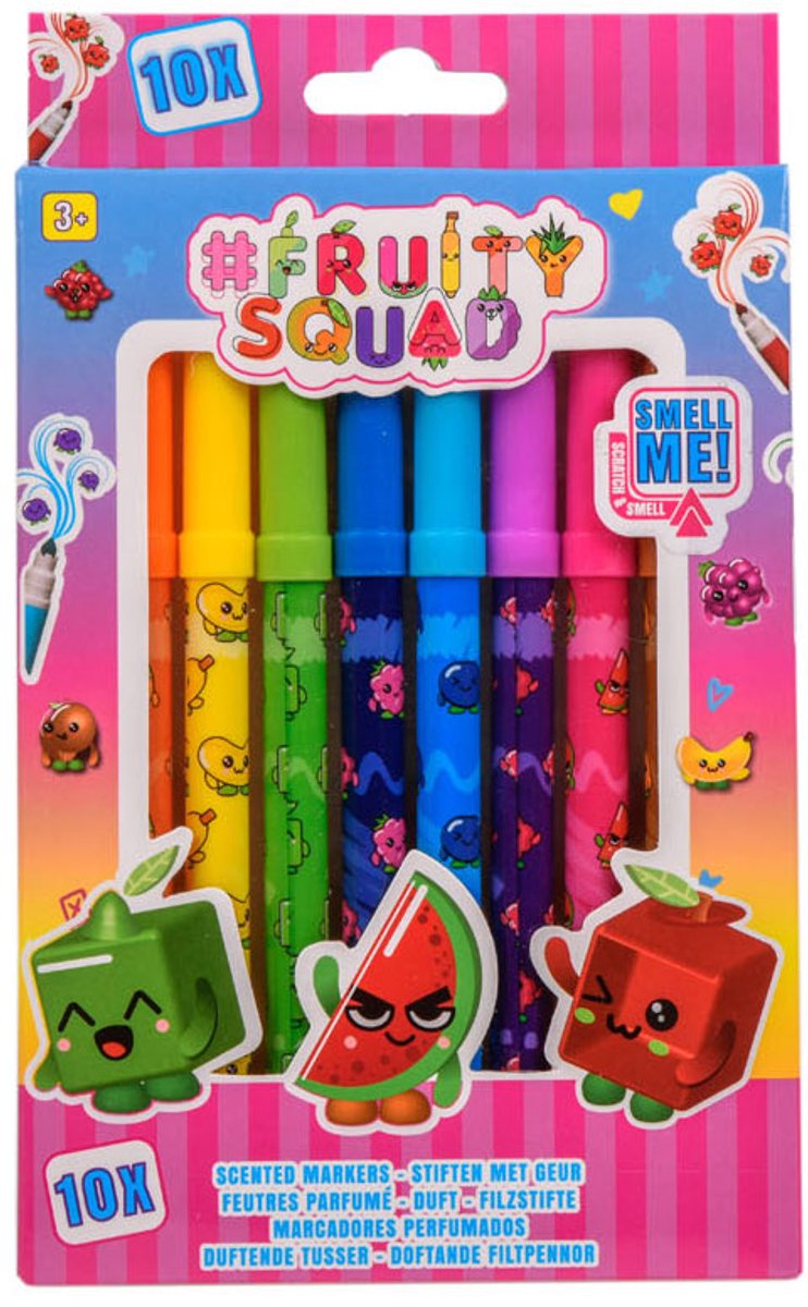 Fruity Squad Stiften Supertip met Geur, 10st.