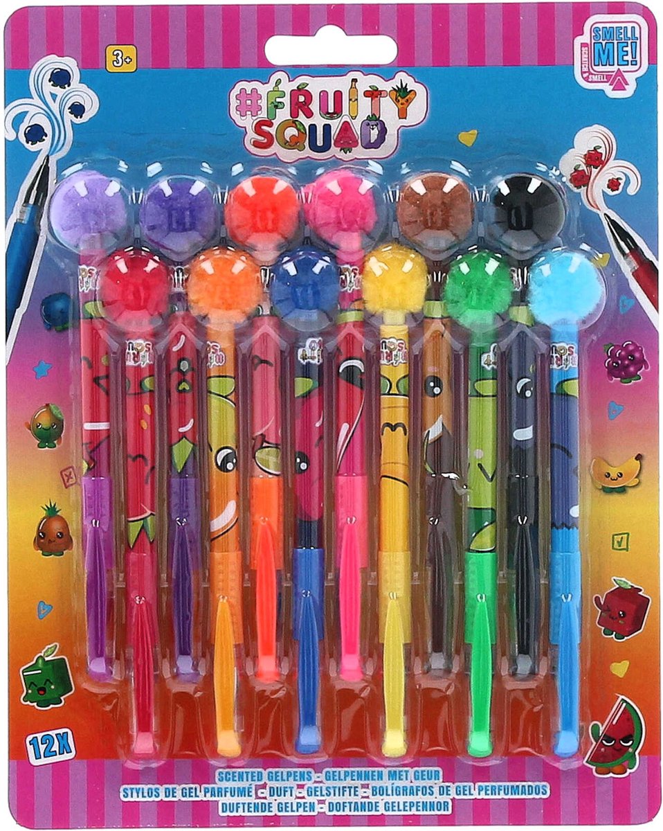 Fruitysquad Pom Pom Gelpennen met geur