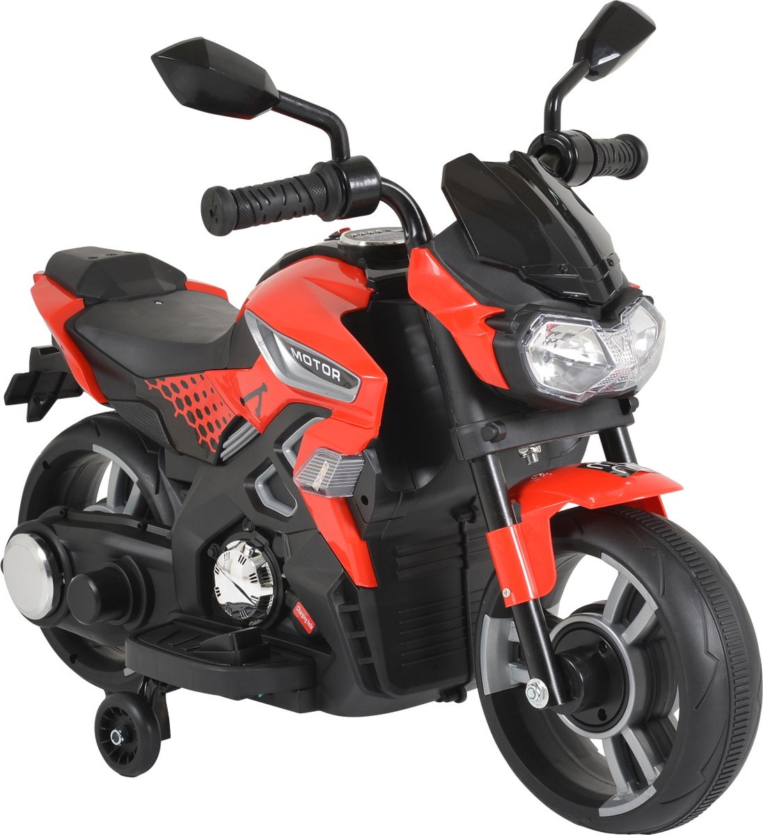 Cangaroo - Houston Elektrische Kinder Motor - Rood/Zwart - Met Werkende Koplamp, Muziek & USB - Snelheid 7 km/u - Vanaf 3 Jaar - Max. 25 kg