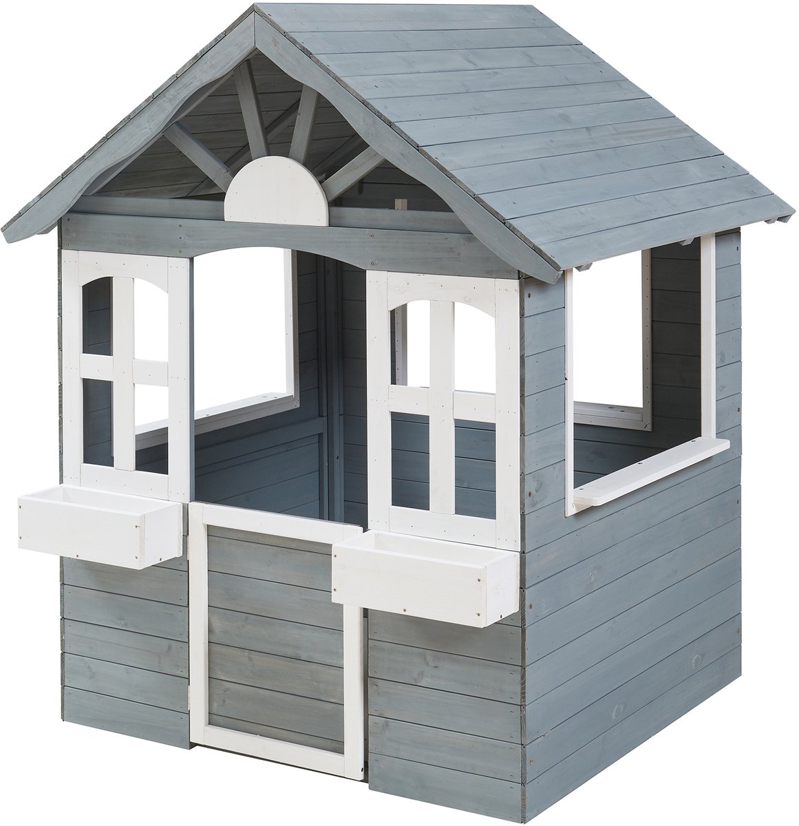   Vesa houten kinderhuisje grijs en wit  
