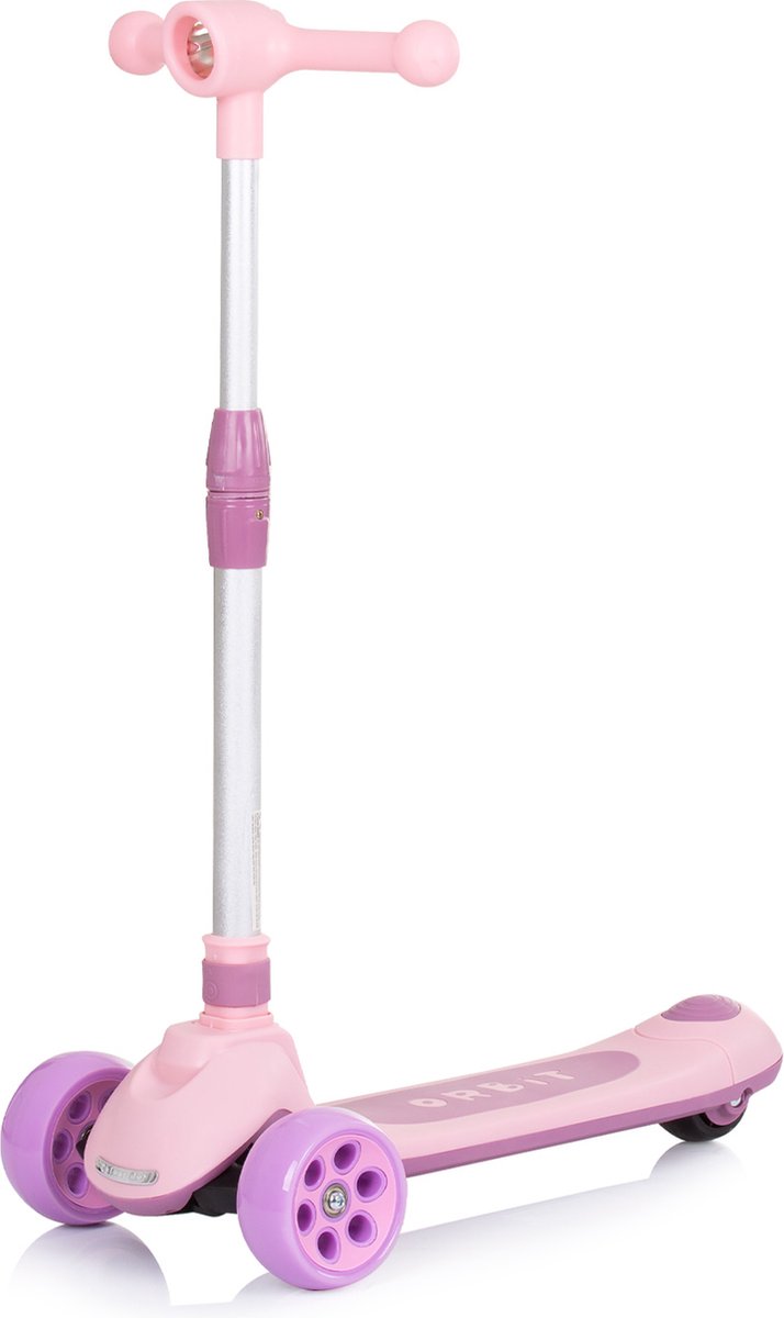 Chipolino Orbit Step - Kinderstep - Lichtgevende wielen - Vanaf 3 jaar - 3 wielen - Max.stuurhoogte: 81 cm - tot 50 kg - Roze