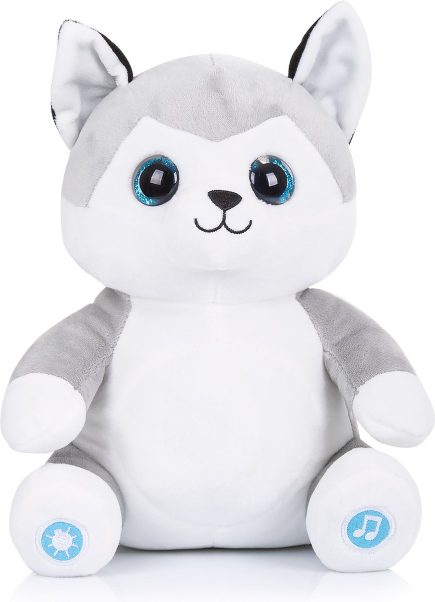 Chipolino Pluche Babyprojector Nachtlamp Knuffelhusky Met Muziek & Licht