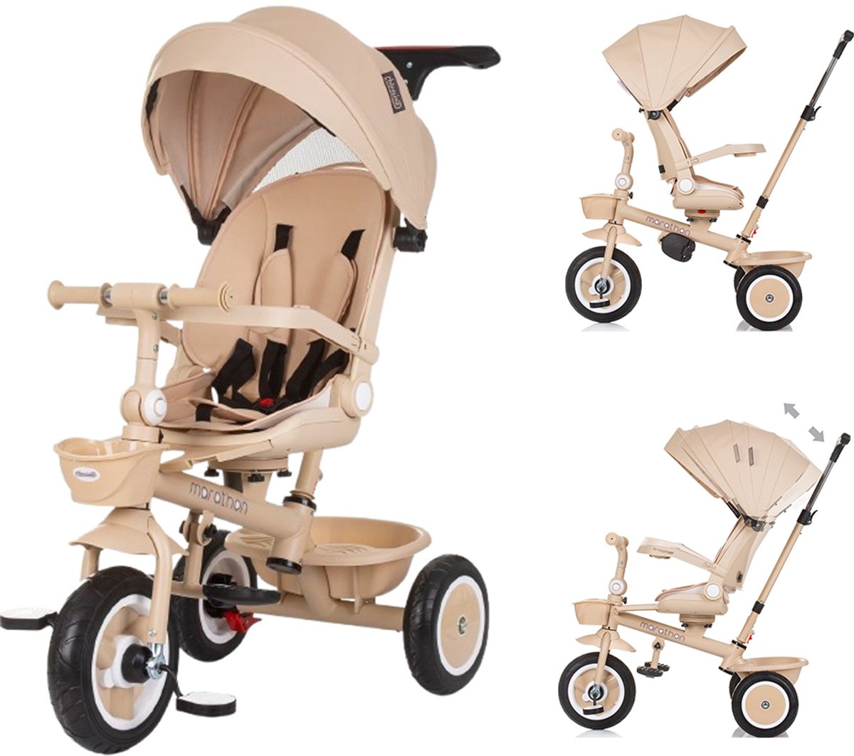   Chipolino Marathon Macadamia - Geschikt vanaf 18 maanden tot 25 kg - Zitting is omkeerbaar