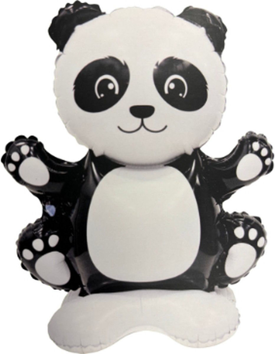 Folieballon panda - zwart wit - 35cm