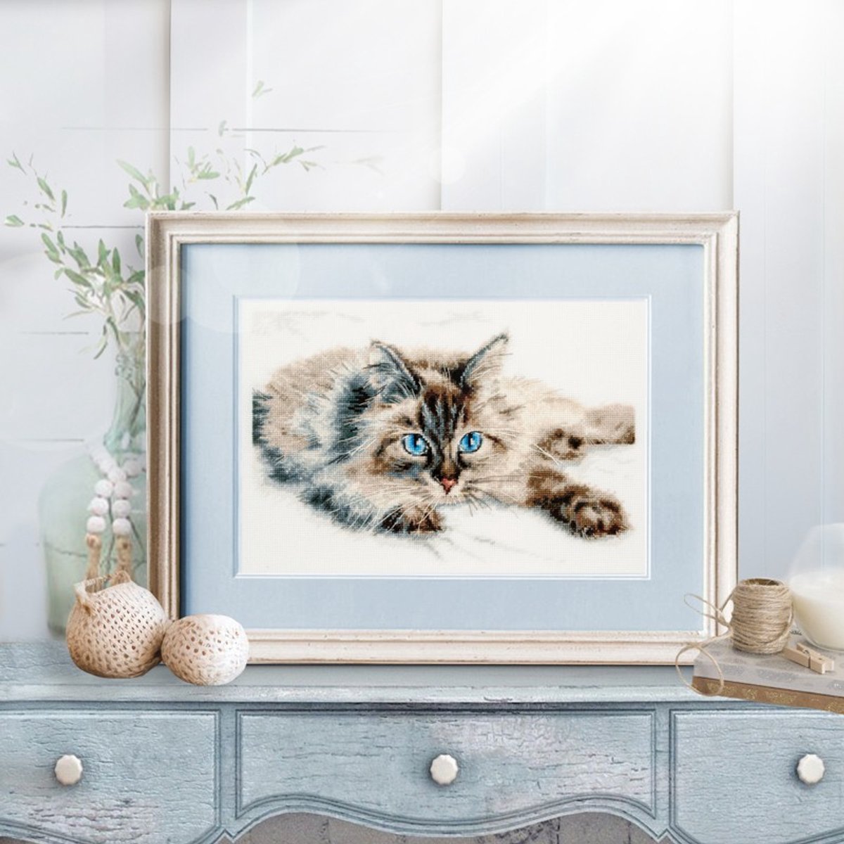 Borduurpakket - Fluffy Kat