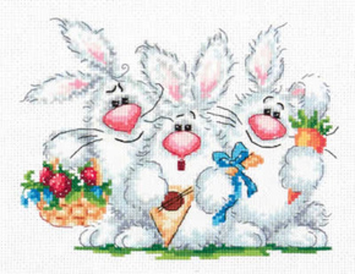 Borduurpakket Haasjes Have Fun - Chudo Igla