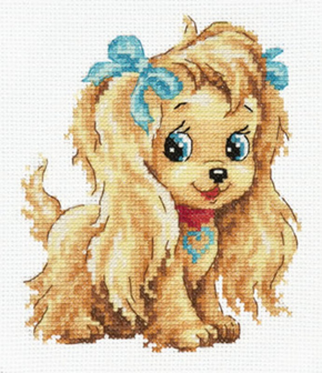 Borduurpakket Hondje Charming - Chudo Igla