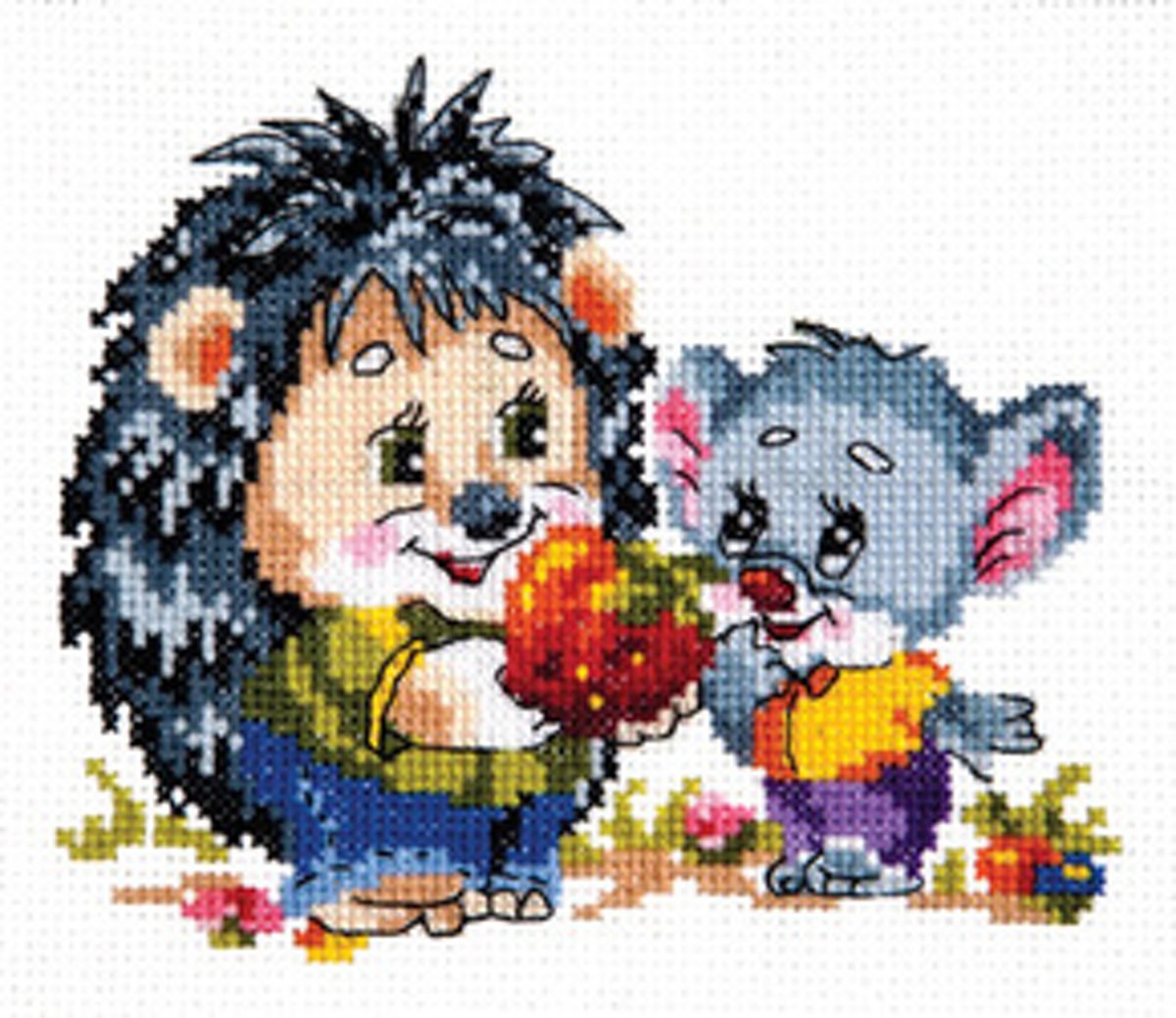 Borduurpakket Muisje Met Egeltje - Chudo Igla