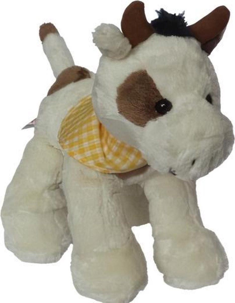 Clemens Knuffel Kalfje Junior 25 Cm Pluche Wit/bruin