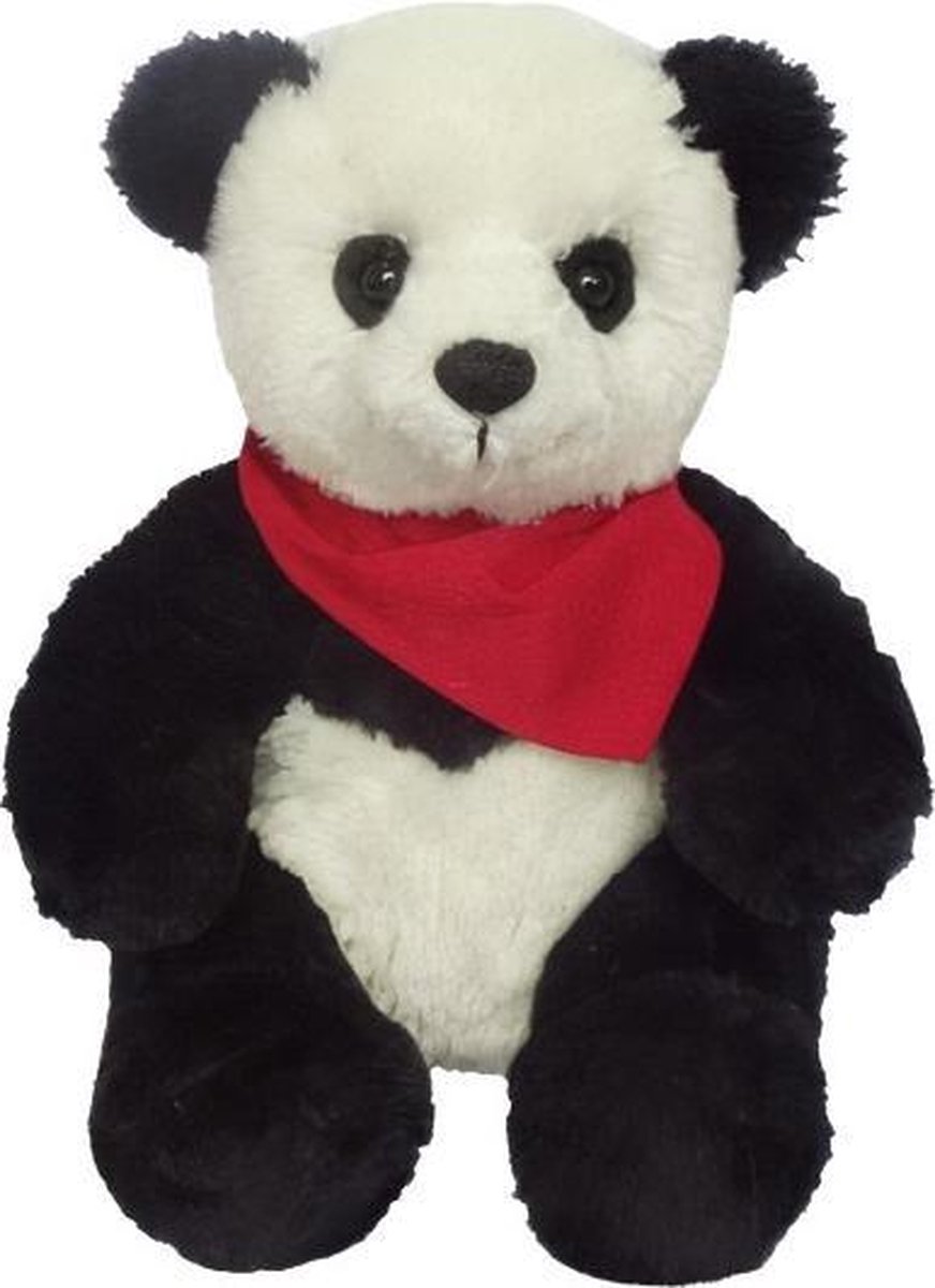 Clemens Knuffel Kleine Panda Junior 18 Cm Pluche Wit/zwart