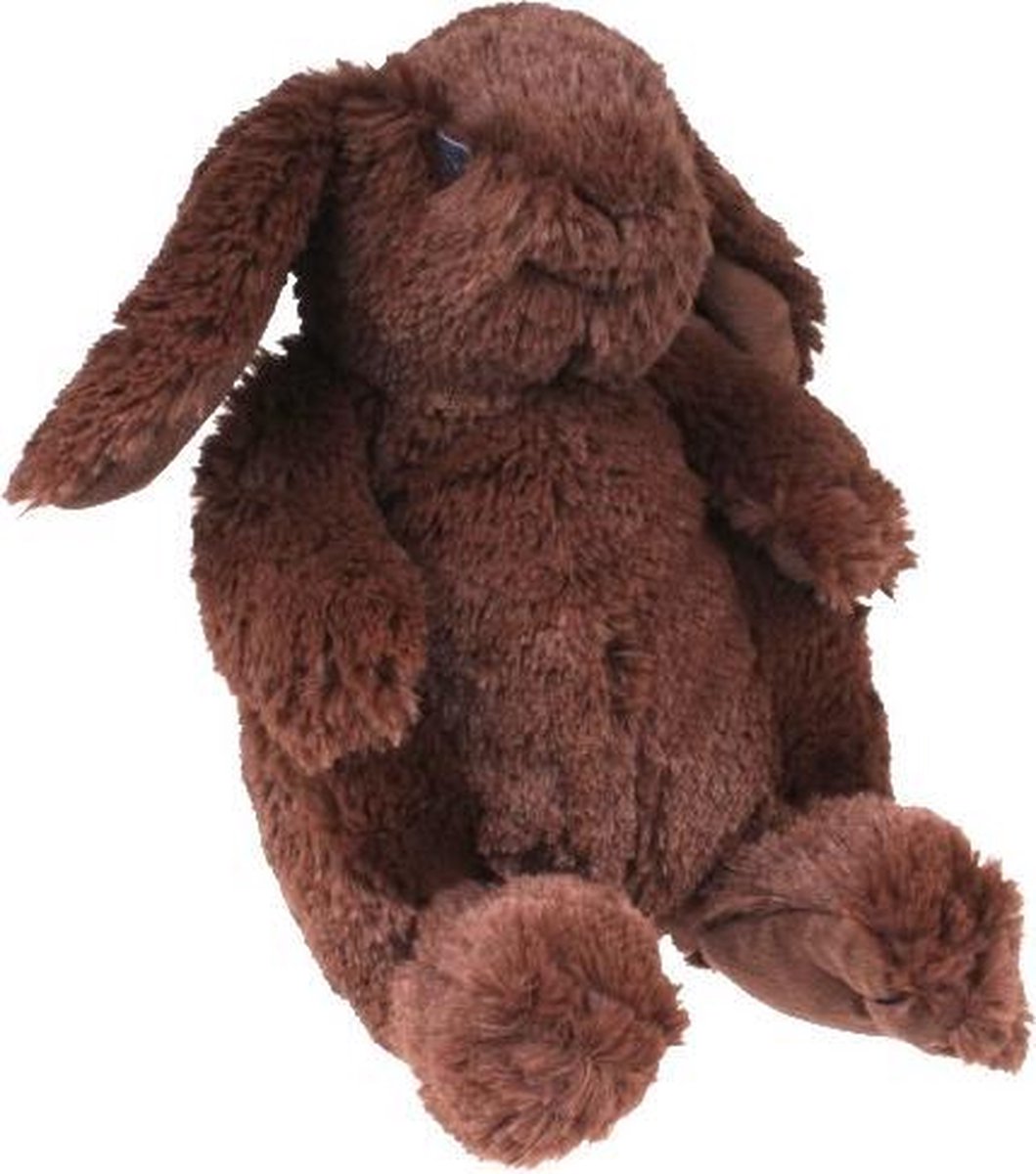 Clemens Knuffelkonijn Junior 20 Cm Pluche Donkerbruin