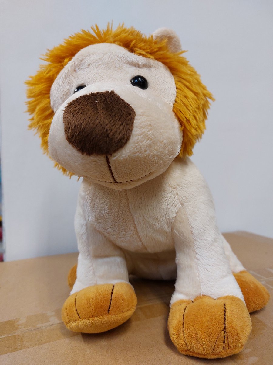 knuffel Welpje Leeuw junior 25 cm pluche beige/oranje