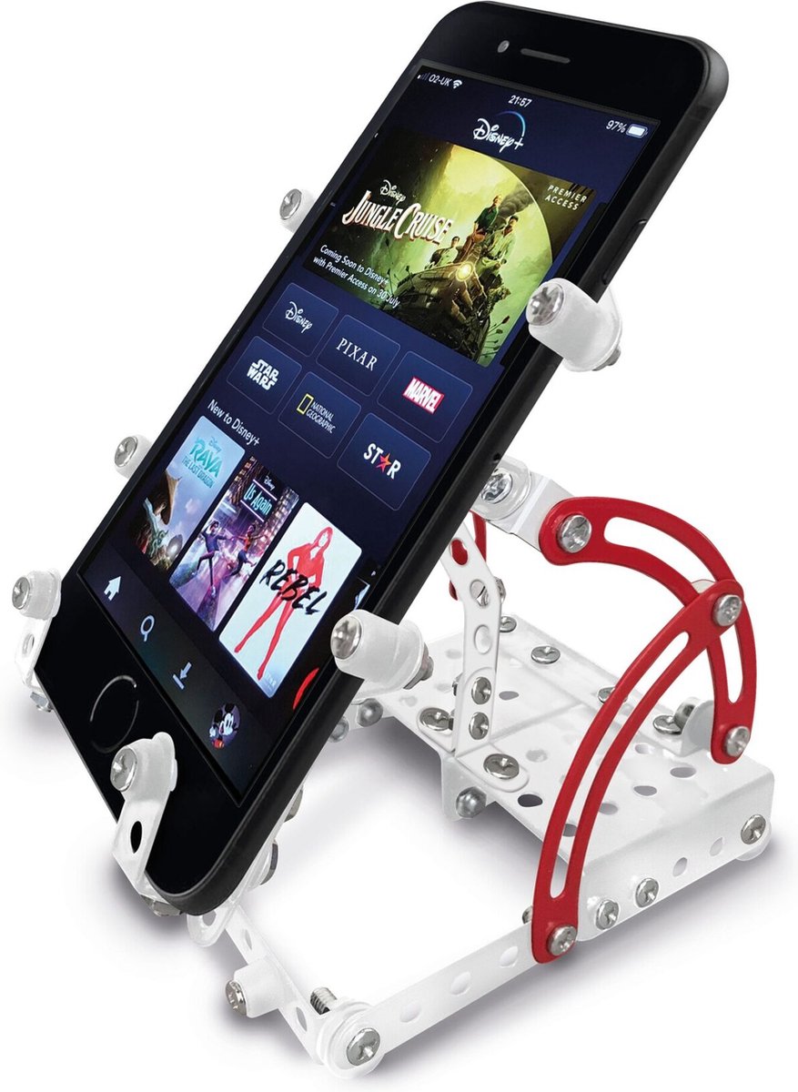 Coach House 3D Metalen Bouwpakket Phone Holder, CHP0087, Wit 12,5x9x15cm