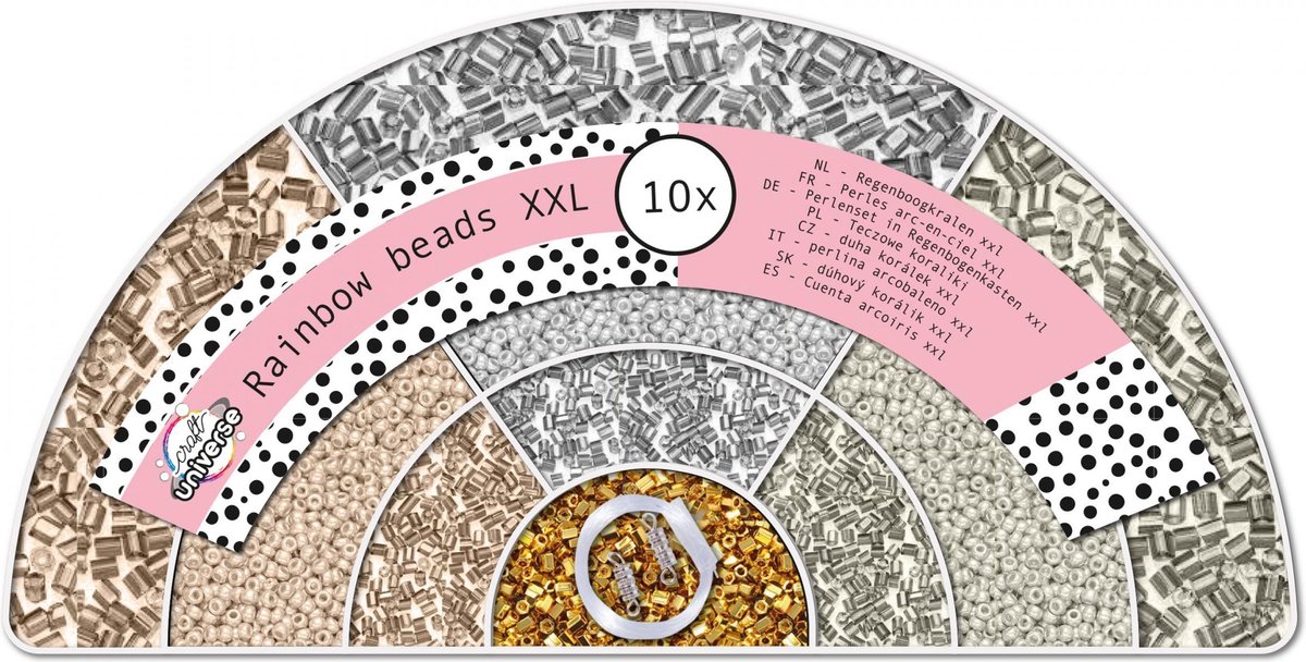 Craft Universe Kralenset Regenboog Meisjes Beige/transparant