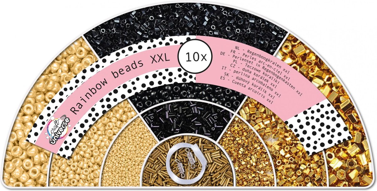 Craft Universe Kralenset Regenboog Meisjes Goud/zwart