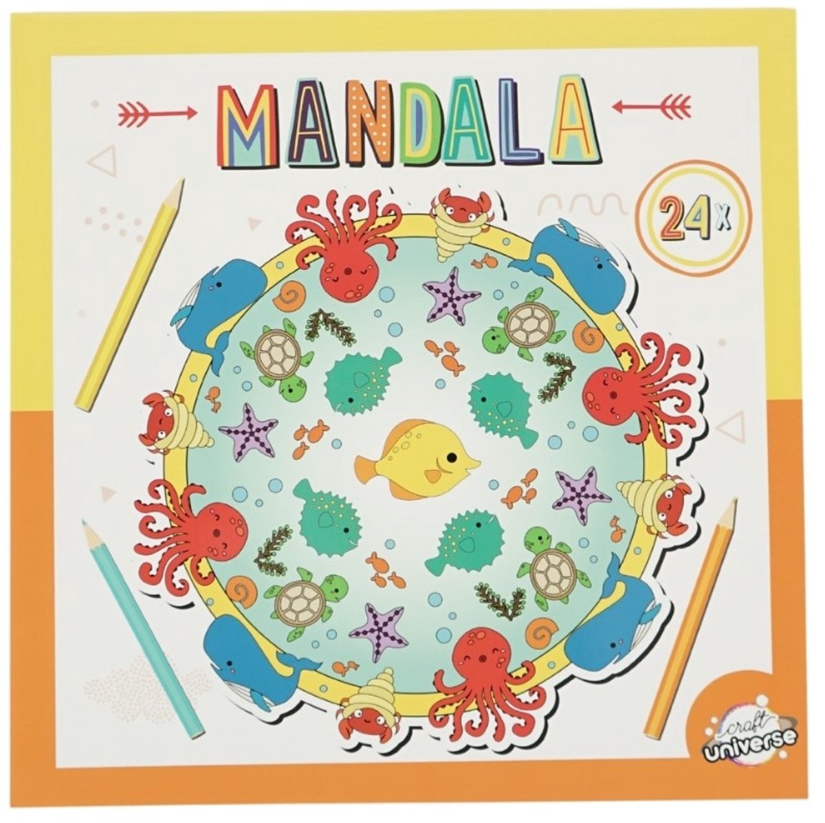 Mandala Kleurboek voor Kinderen Zeedieren - Geschikt voor kleurpotloden en kleurstiften