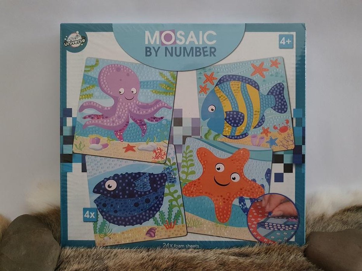 Mozaiek op nummer zee dieren