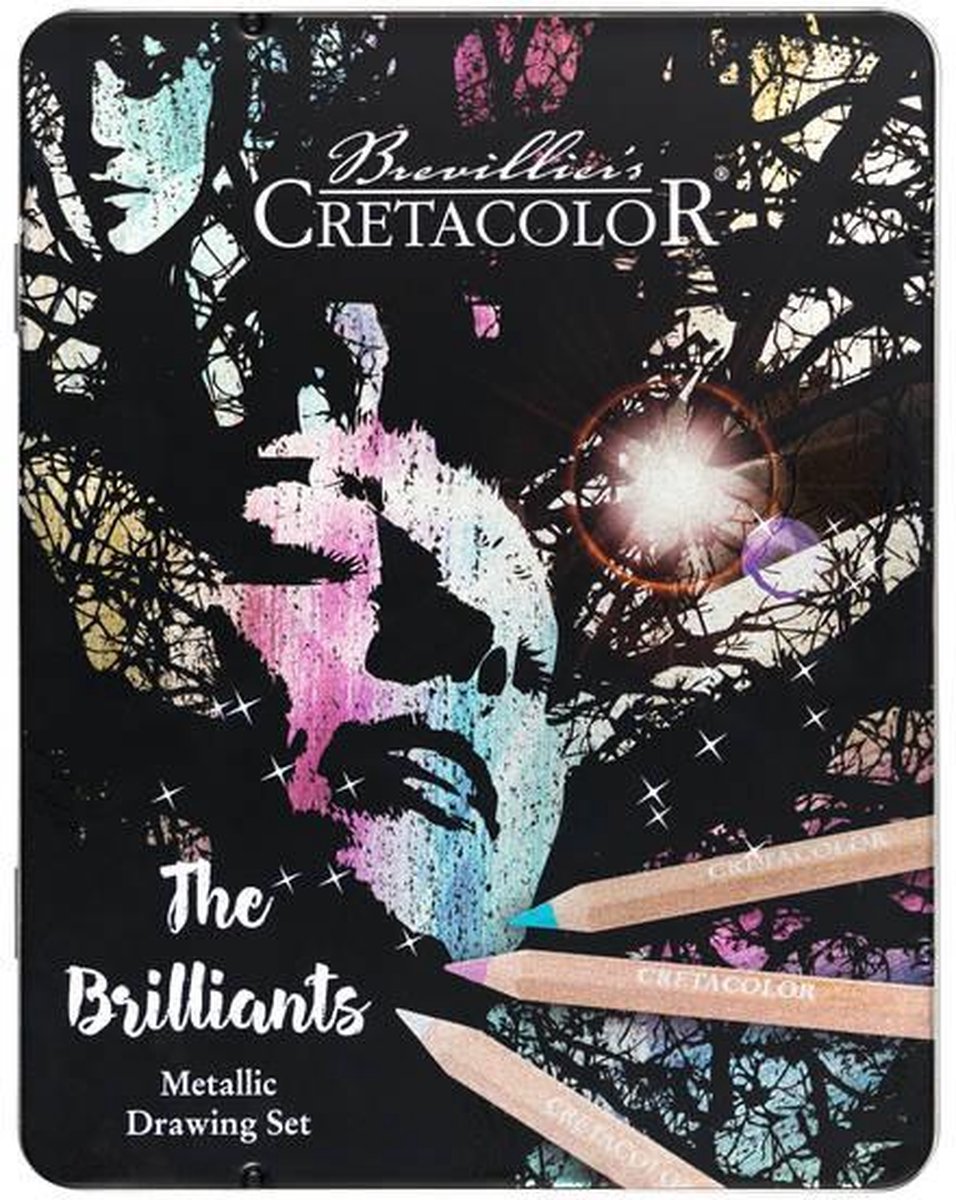 Cretacolor Mega Kleurpotloden Metallic Set 12 kleuren